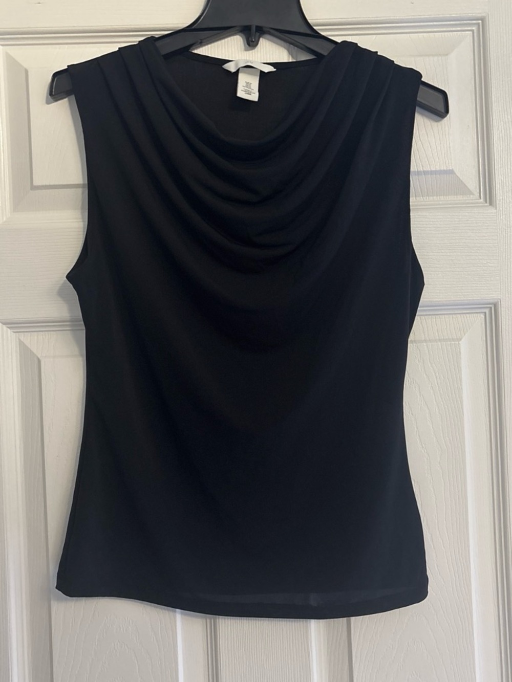 H&M Black Sleeveless Cowl Neck Top